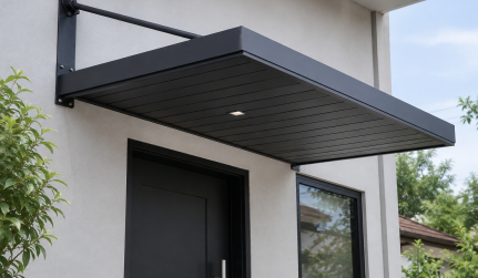 Flat pan awning